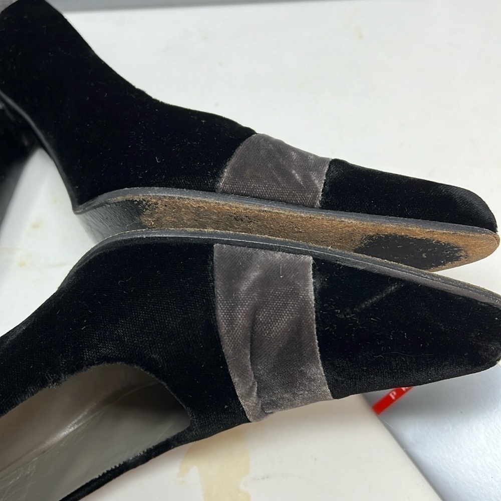 Prada Sz 40 US 10 Grey Crushed Velvet Pumps - Picture 10 of 16